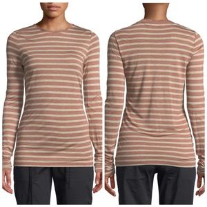 Vince | Striped Long-Sleeve Crewneck Top